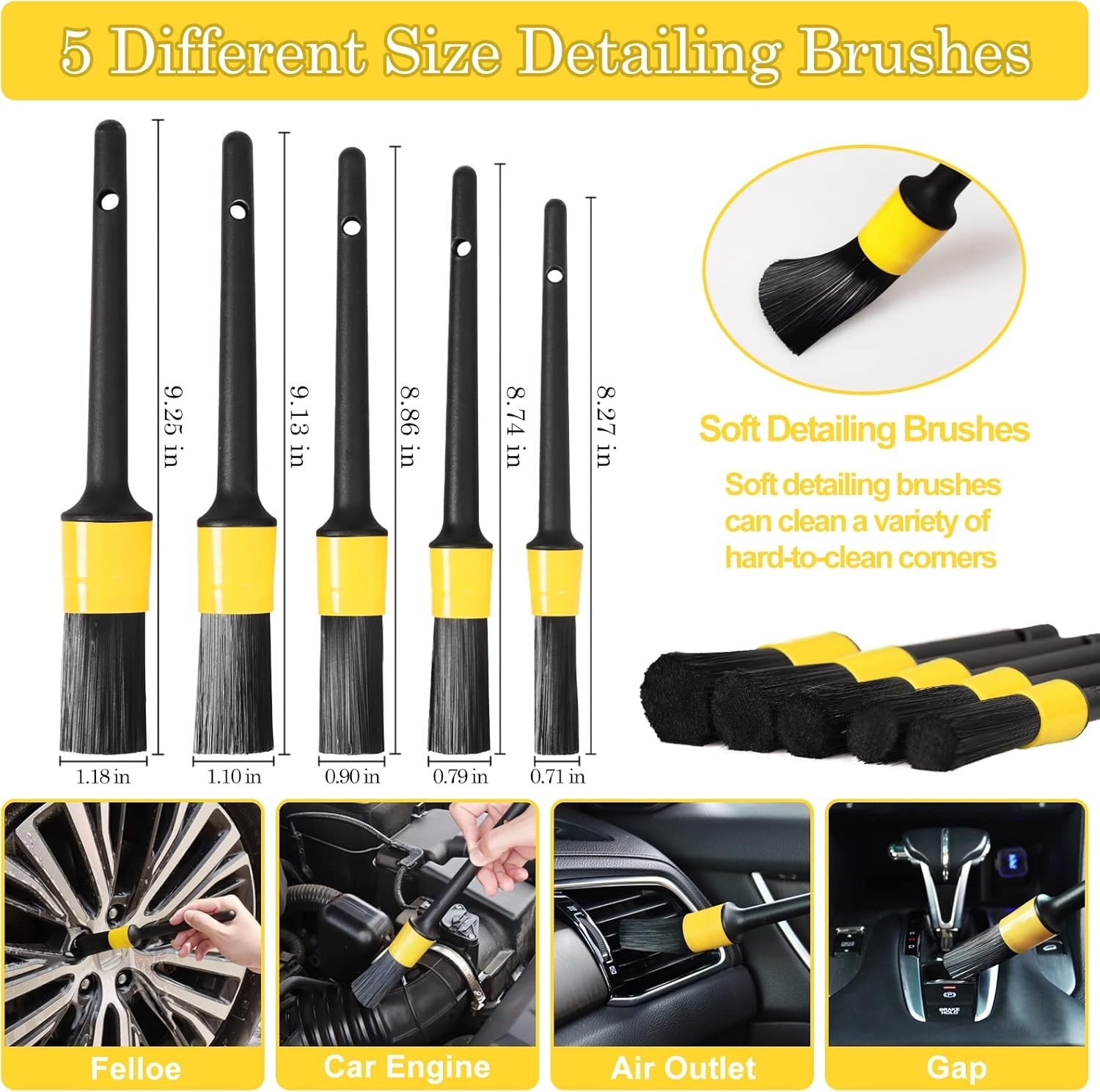Ultimate 27-Pcs Car Wash Kit: Drill Brushes, Towels & More for Spotless Cleaning