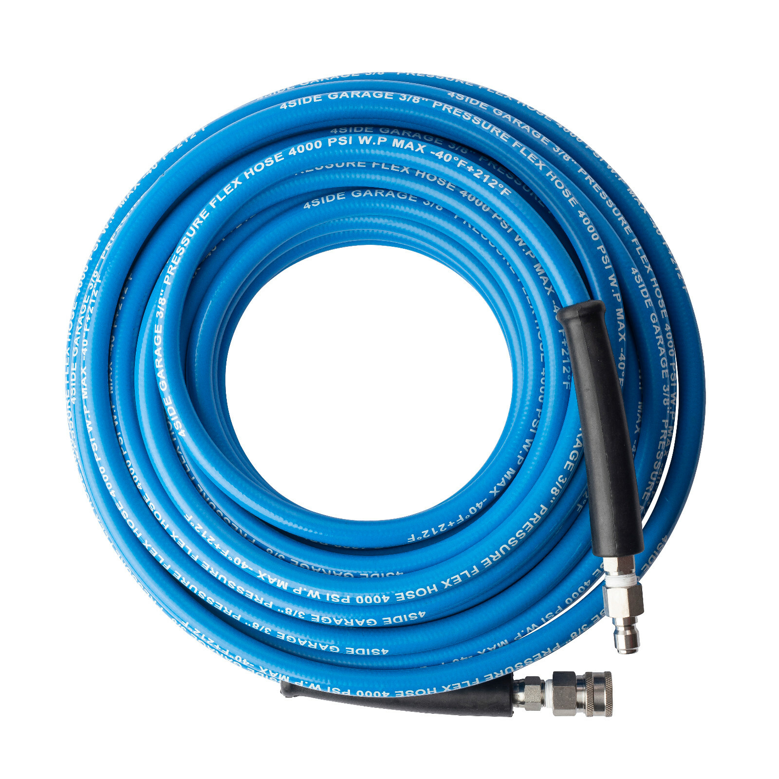 50Ft 4000PIS 3/8 Pressuer Washer Hose Flex with/NPTQuick connector+adapter