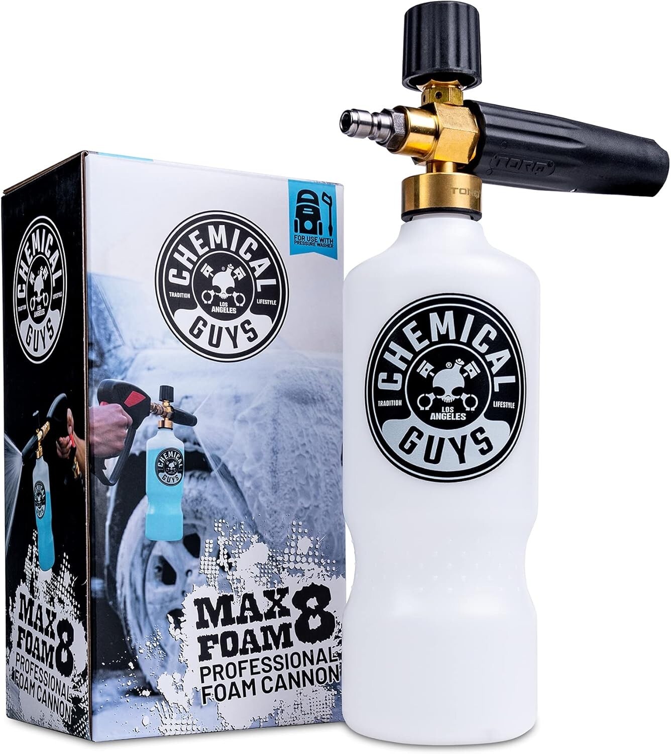 Chemical Guys EQP_310 TORQ Foam Cannon Max Foam 8 Gun Works w/Pressure Washer