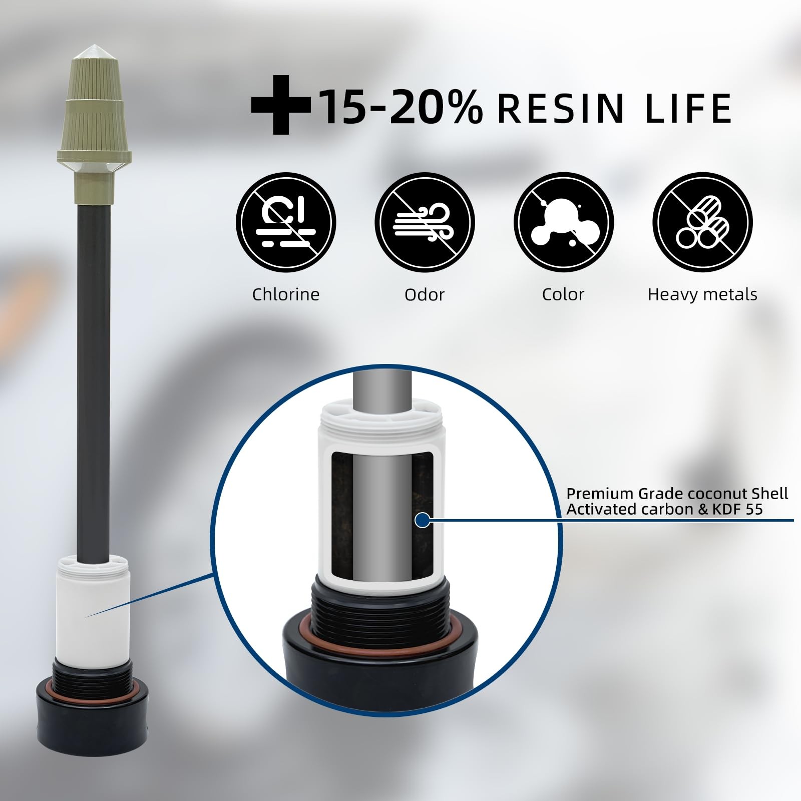 Deionized Water System 10L Resin Heavy Metal Filter Spot Free Rinsing Built-in