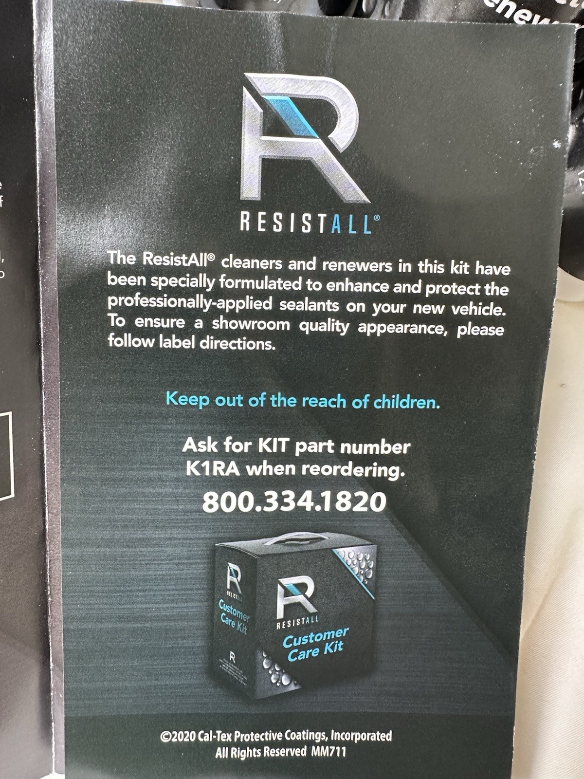 RESISTALL Customer Car Care Kit Protective Coatings Brand NOB Car Detail Kit