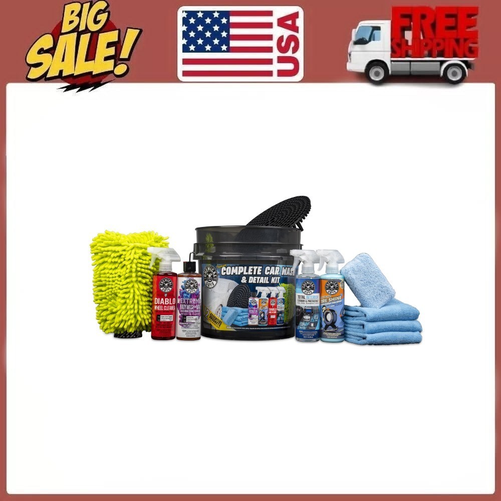 Chemical Guys 12 Piece Premium Complete Car Wash & Detail Kit