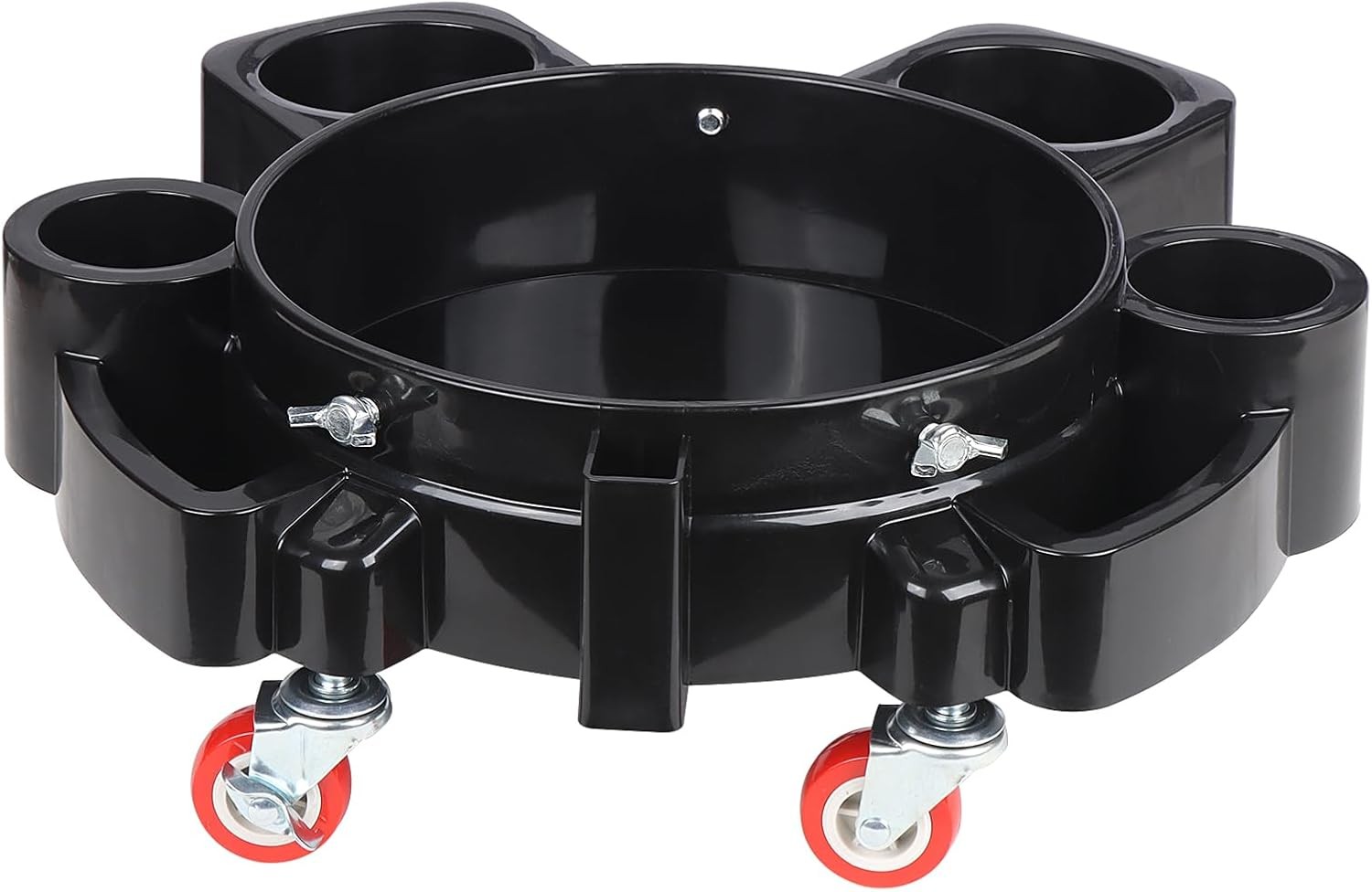 LCGP Bucket Dolly 5 Gallon Car Wash with Dirt Guard and bottle, Black