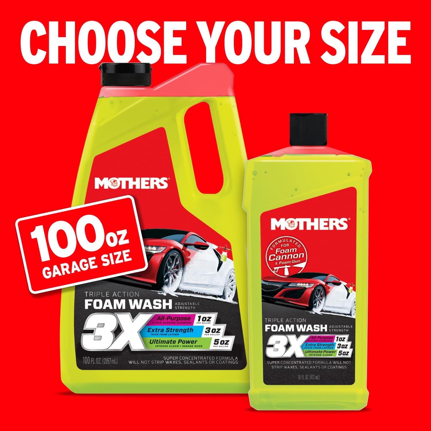 Mothers Triple Action Foam Wash, 100 oz. — pH Balanced, Eco-Friendly, Super-Suds