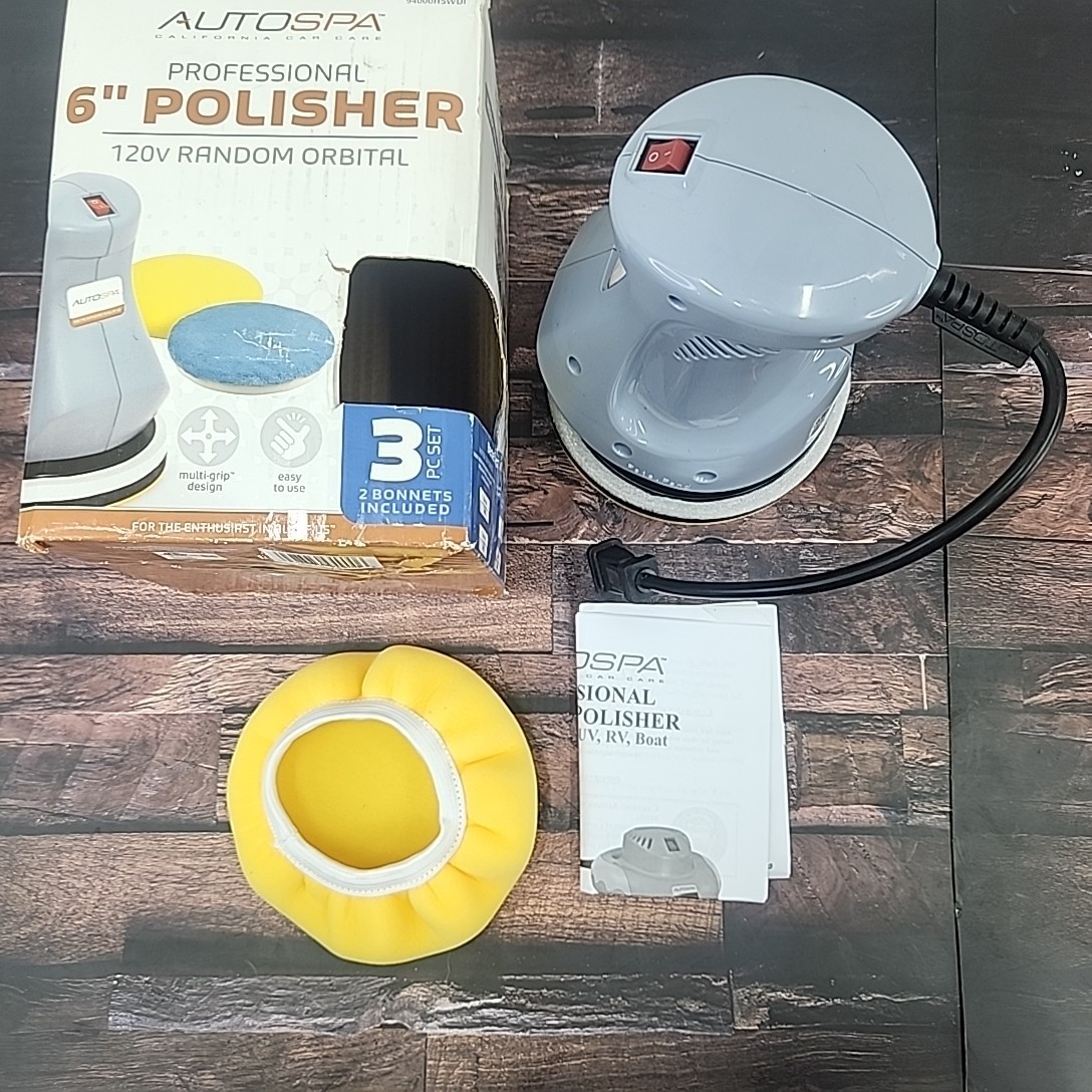 Carrand Autospa 94000ASWDI 6in 120V 3500RPM Random Orbital Polisher w 2 Bonnets