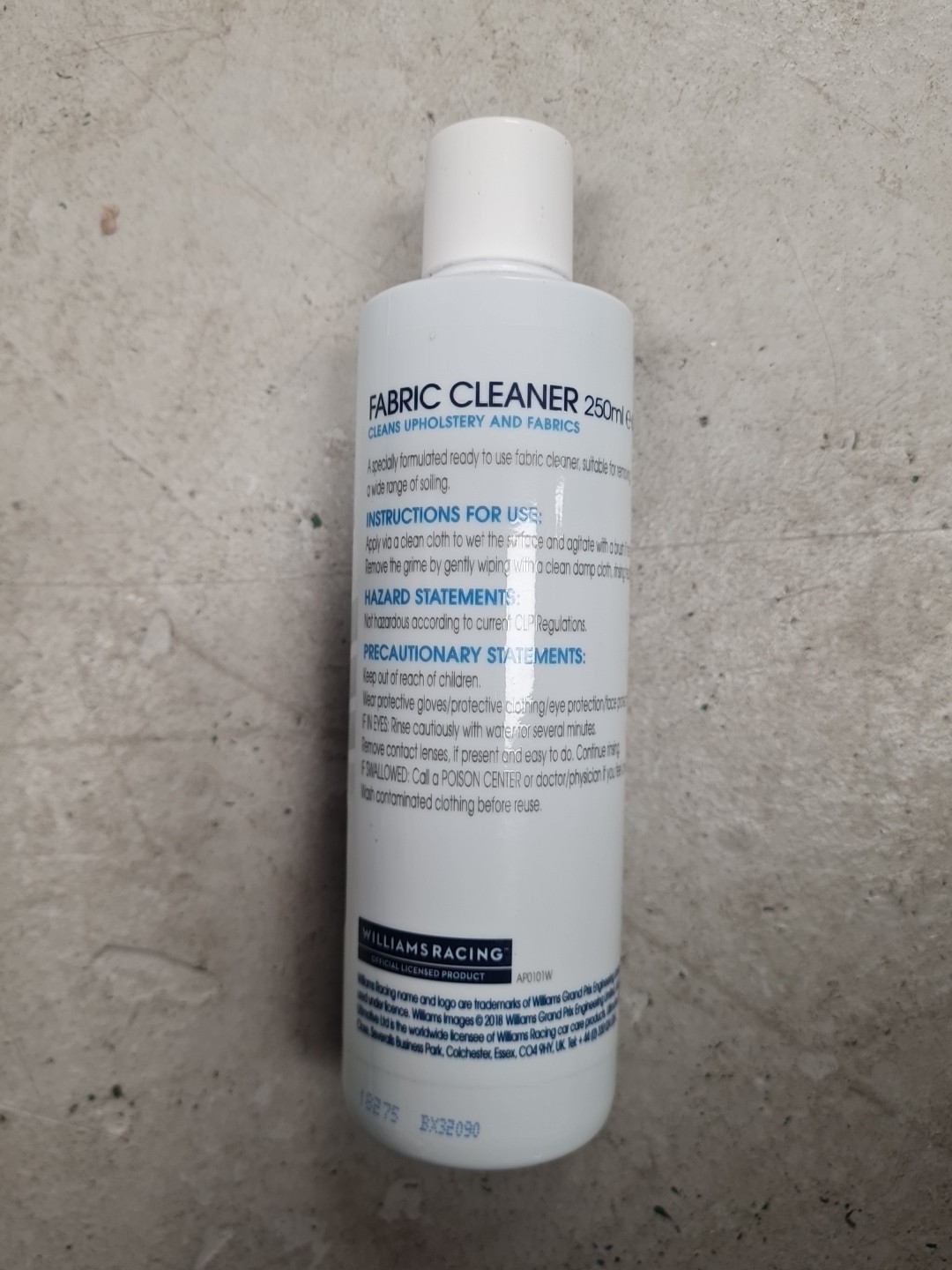 Ultimotive Williams Racing Fabric Cleaner