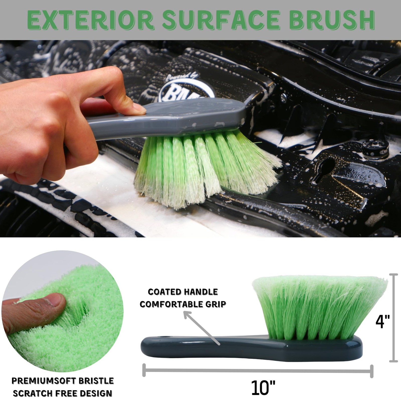 7PACK Car Engine Bay Details Cleaning Kit, Soft-bristled 7 Pack