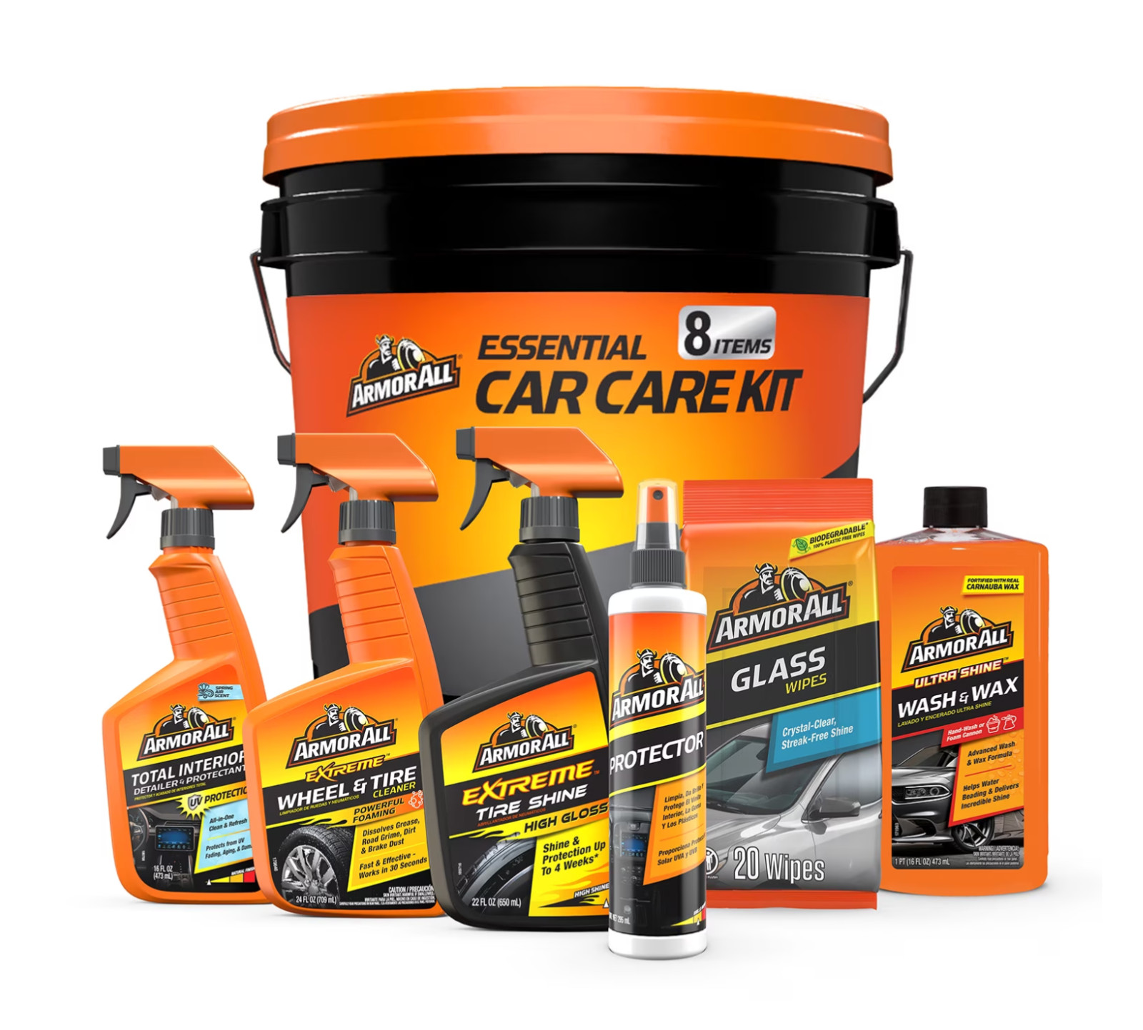Armor All Car Cleaning Kit, 8-Piece Set