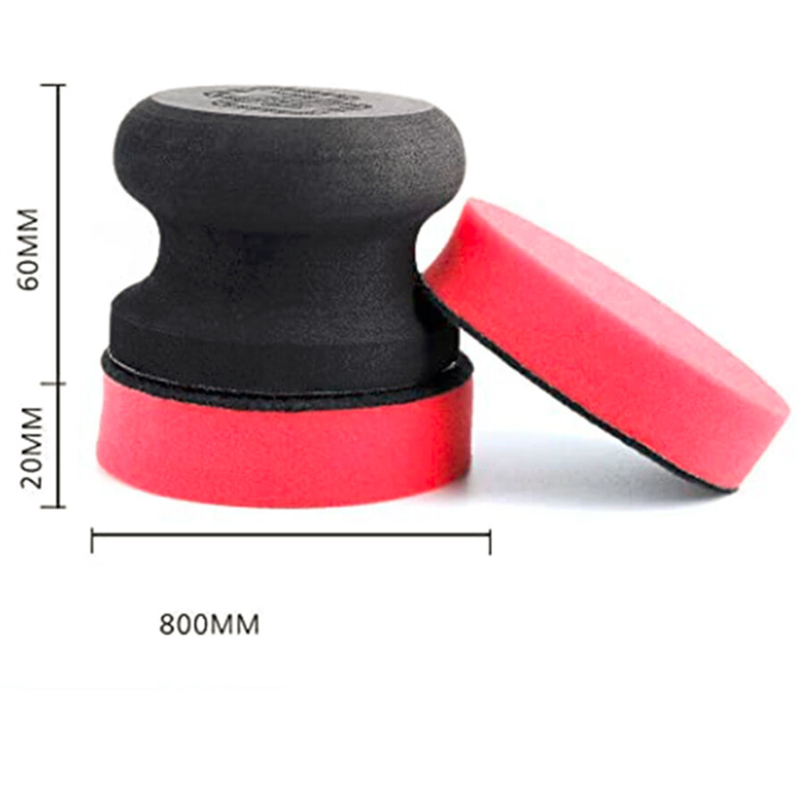 1Set Foam Construction: Premium Soft Density Foam Car Waxing Sponge 8 x 7.6CM