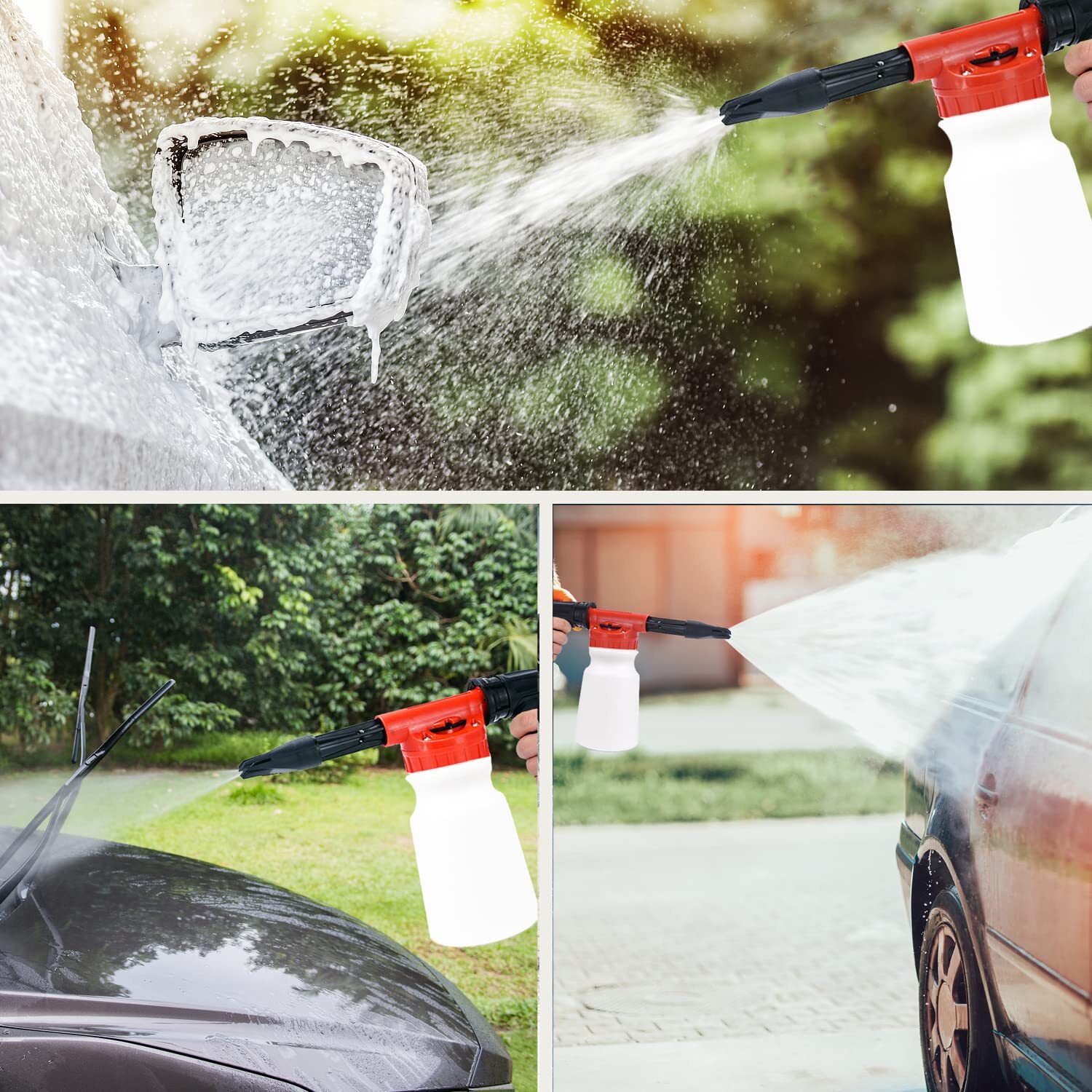 Car Wash Kit Car Wash Cleaning Kit with Car Wash Foam Gun Microfiber Sponge a…