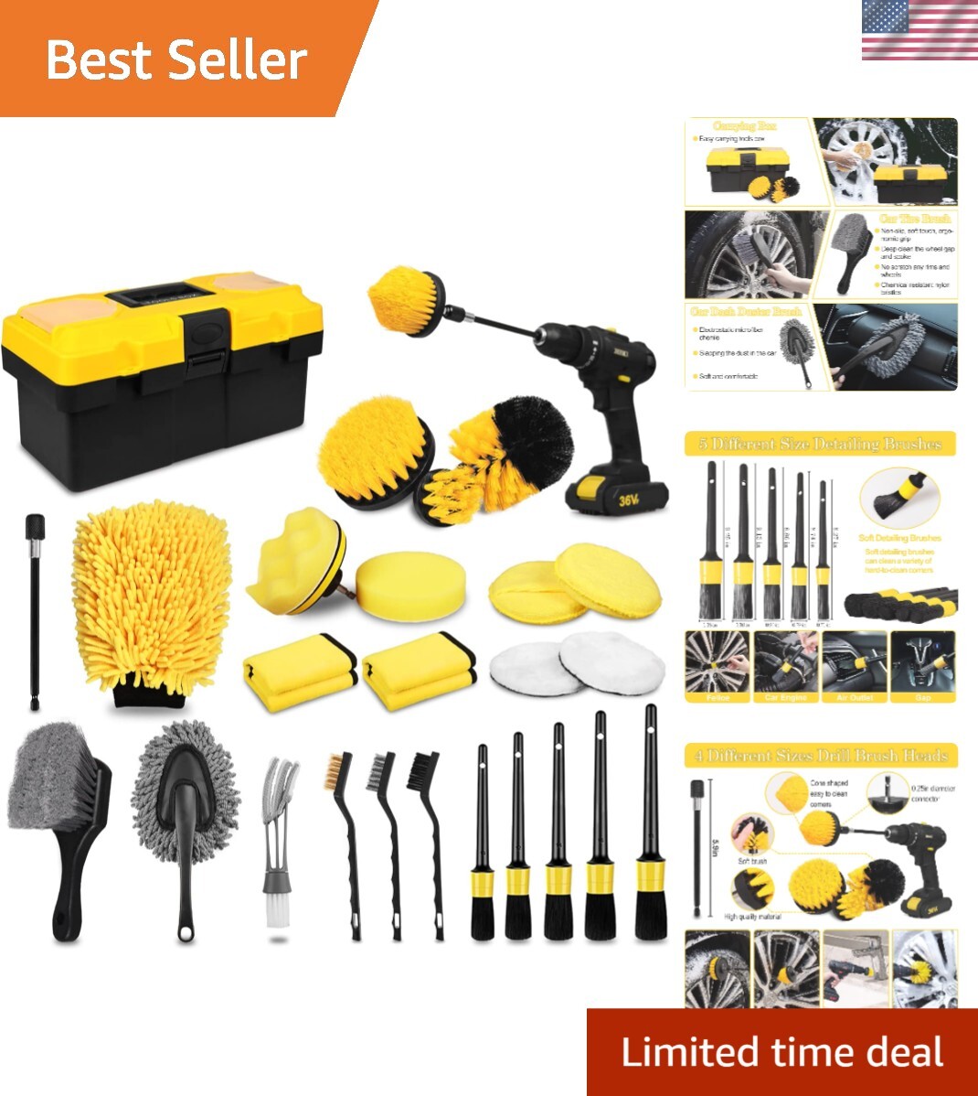 Comprehensive 27Pcs Car Detailing Set – Ideal for Enthusiasts & Professionals