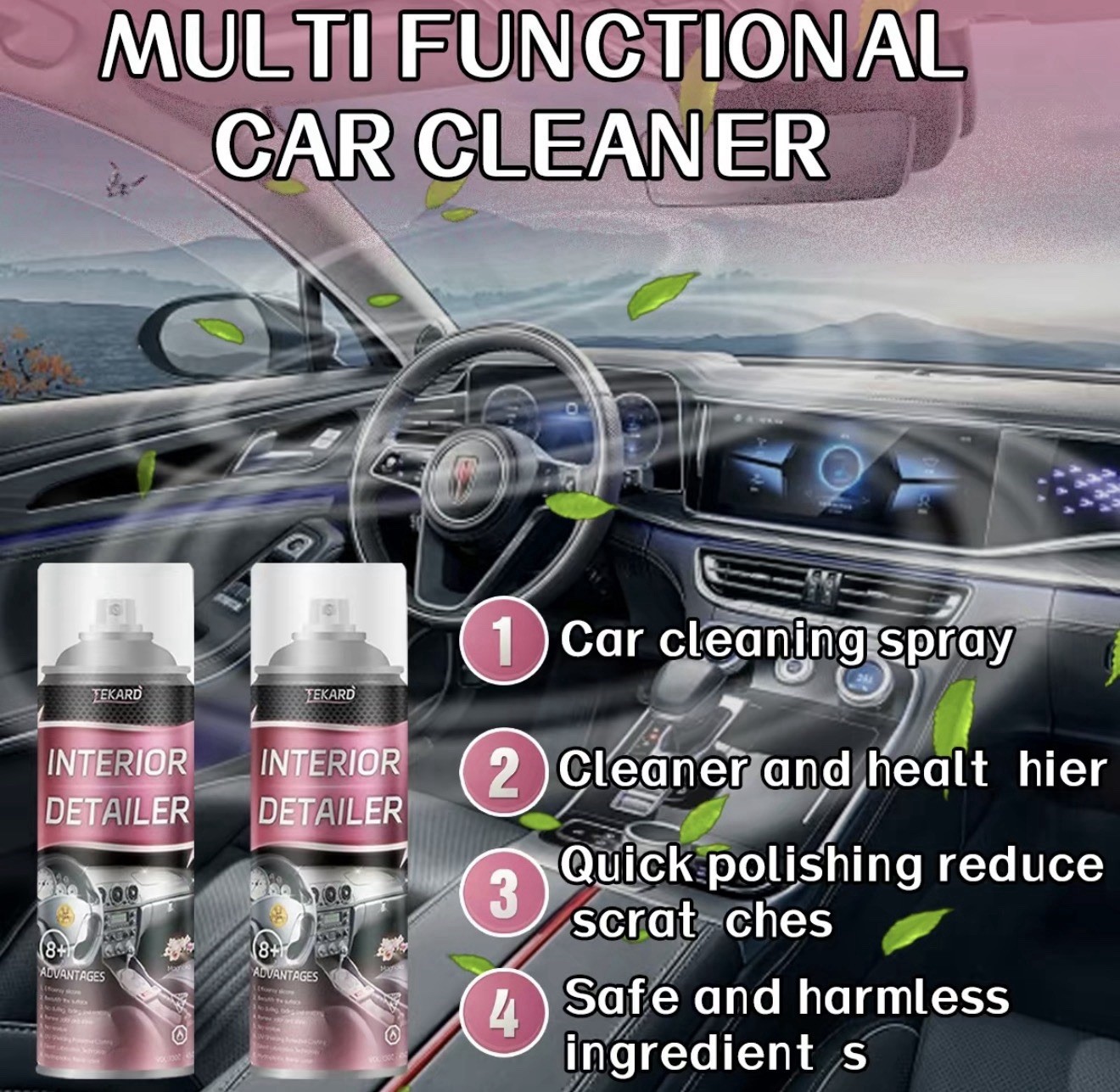 Tekard Interior Detailer RestorerPolishesfor Leather,Plastic ,Rubber