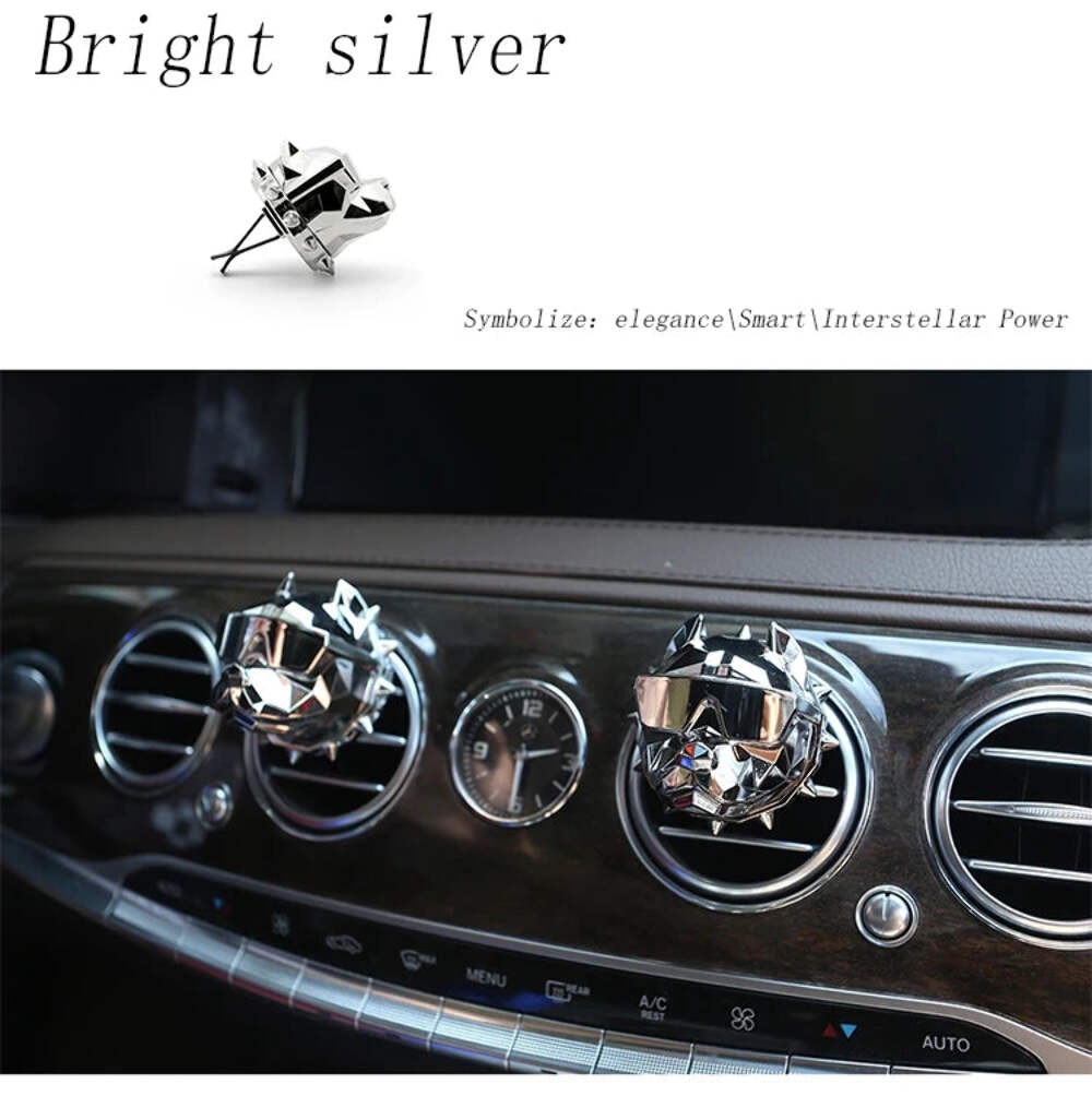 NO PERFUME Bulldog Air Freshener Car Decoration Auto Geur Clip Waterproof Mat