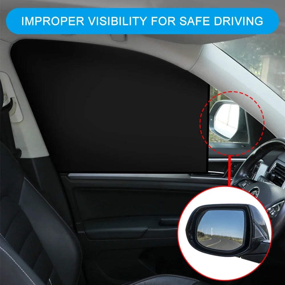 Magnetic Car Sunshade UV Protection Curtains Sun Shield Cover Double Sides Auto