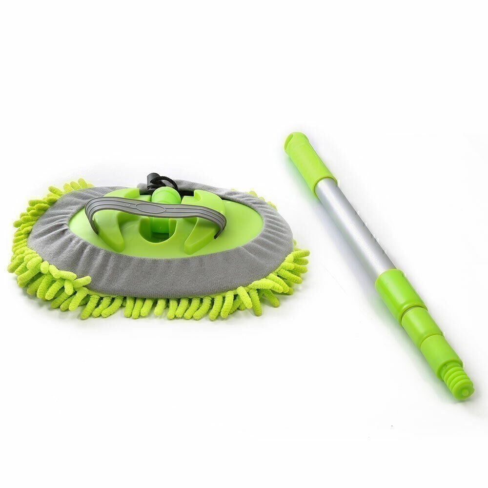 Car Wash Brush Extendable Pole Revolving Care Washing Brush Sponge Cleaning Too*