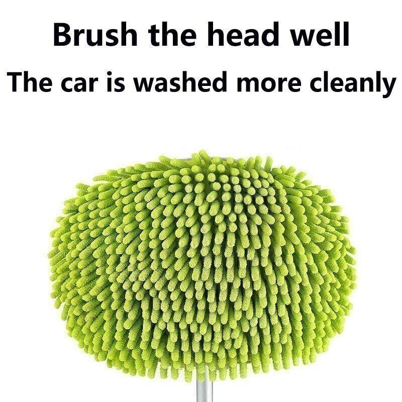 Car Wash Brush Extendable Pole Revolving Care Washing Brush Sponge Cleaning Too*