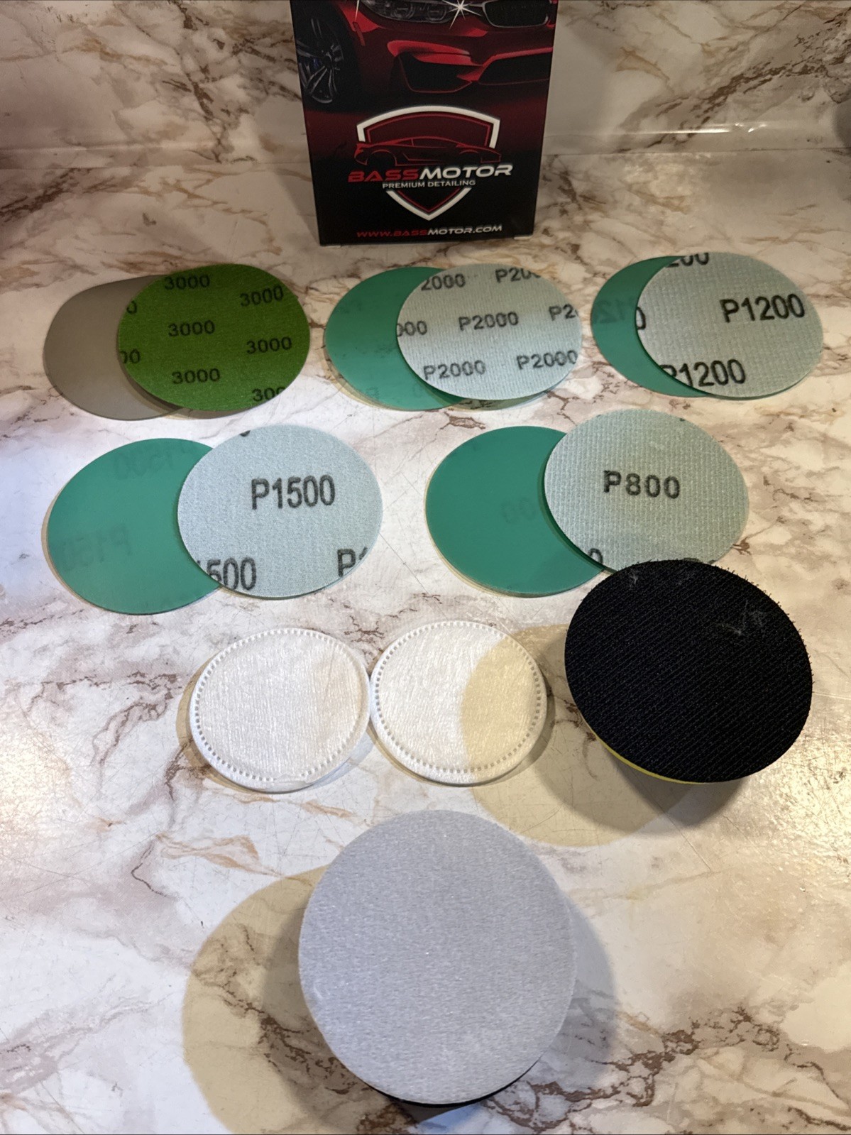 BassMotor Complete Kit for Polishing Dull and Worn Headlights for Car Restora…