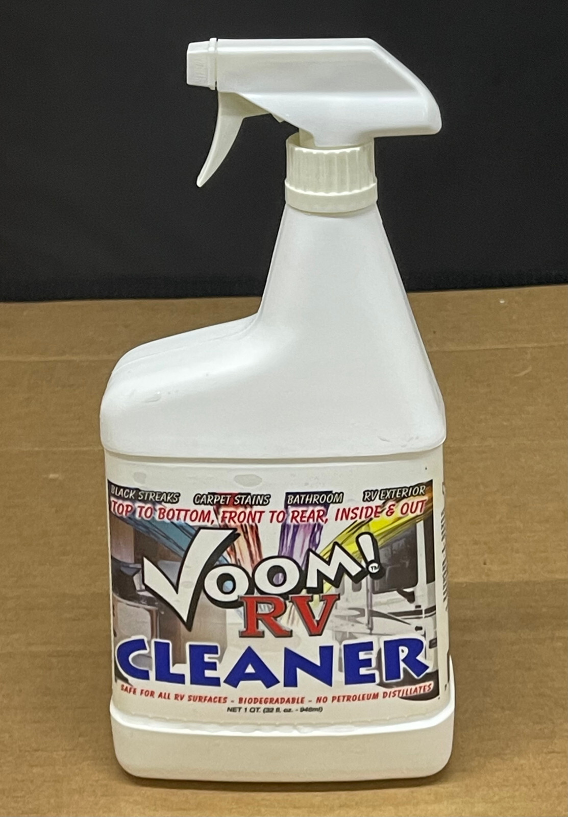 Voom RV Cleaner, 32oz. Biodegradable, Black Streaks All Surfaces, RV Trailer