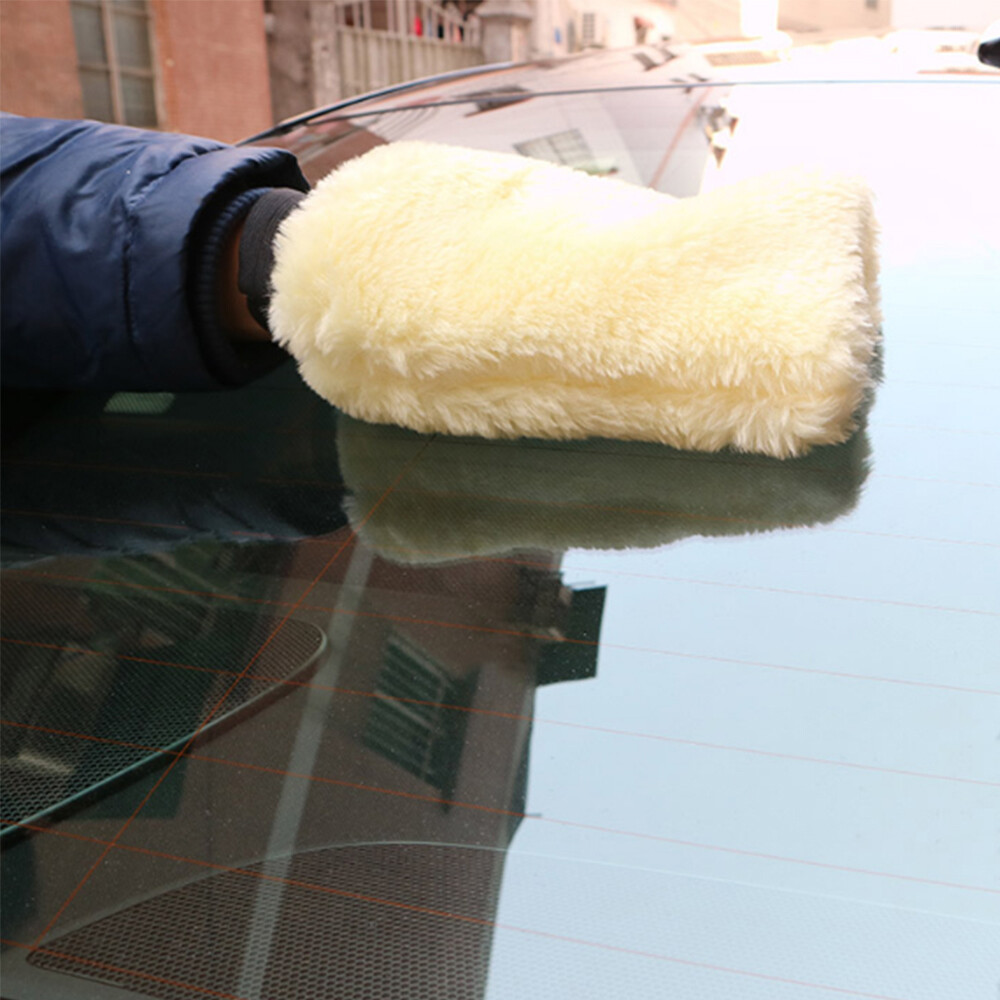 Car Cleaning Soft Washing Gloves Brush Wool Glove Motorcycle Washer Styling Wash