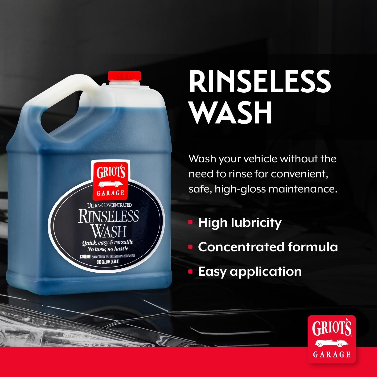 Rinseless Car Wash & Detailer – No-Rinse Vehicle Cleaning, Clay Bar Lubricant, 1