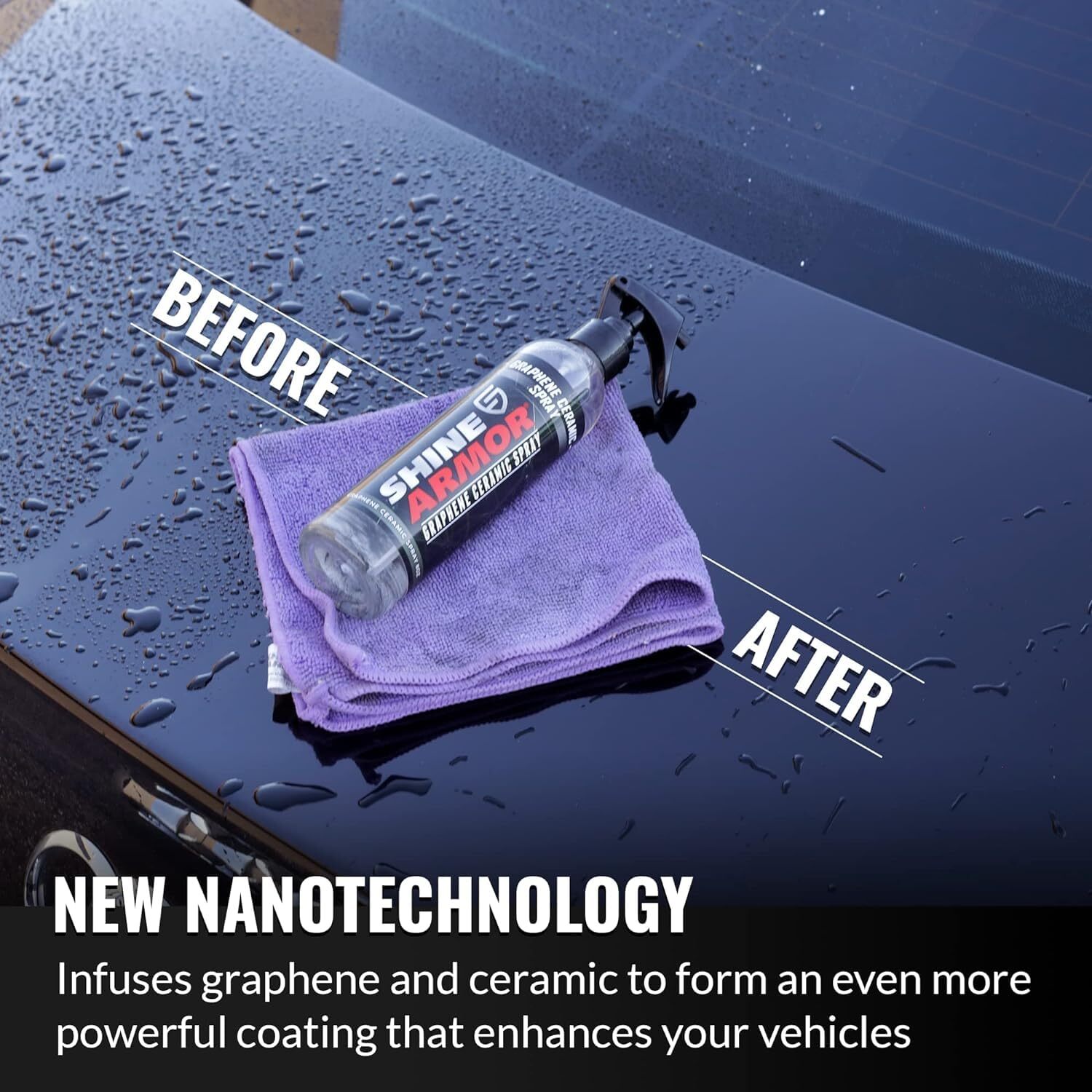 Shine Armor Graphene Ceramic Coating Spray Highly Concentrated Paint Protection