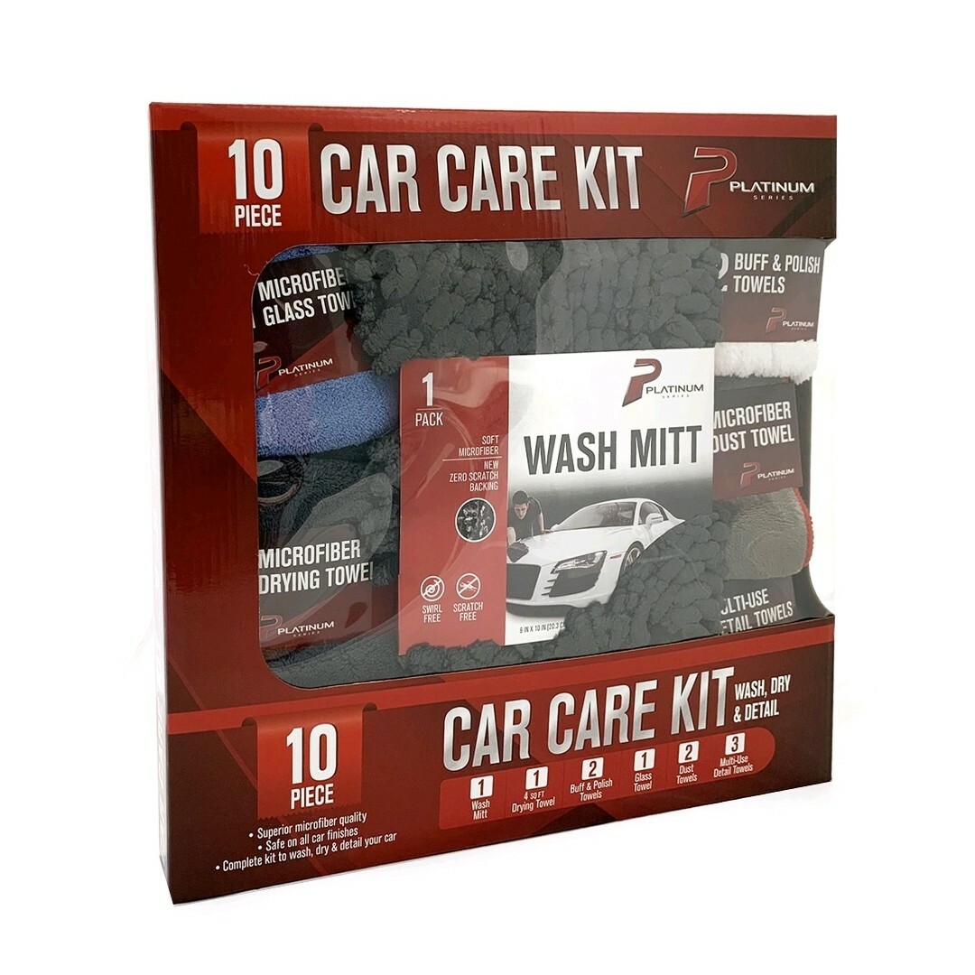 Platinum Series 10 Piece Car Care Kit Brand New Wash Dry & Detail Your Car