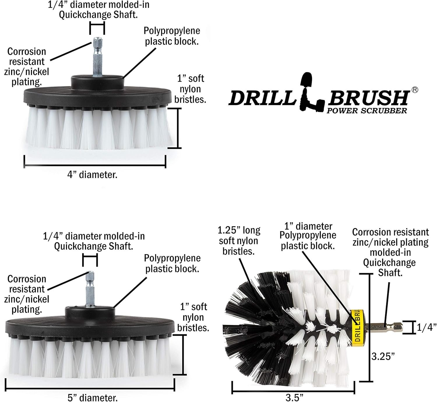 Drill Brush – Ultimate Car Wash Kit – Cleaning Supplies – Car Carpet – Truck …