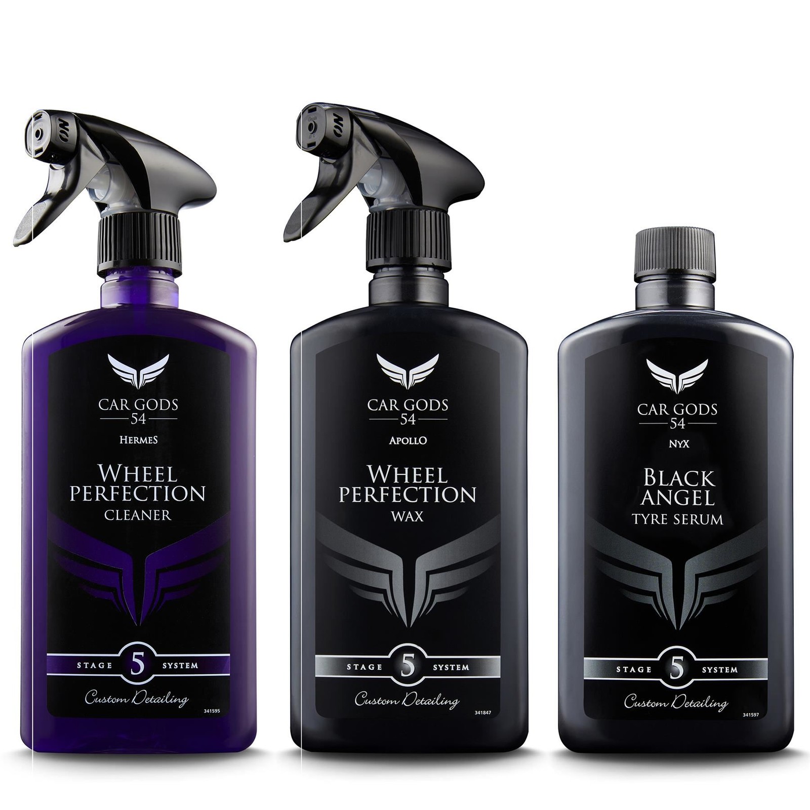 Car Gods Acid Free Alloy Wheel Cleaner & Alloy Wheel Wax & Black Tyre Gel Kit