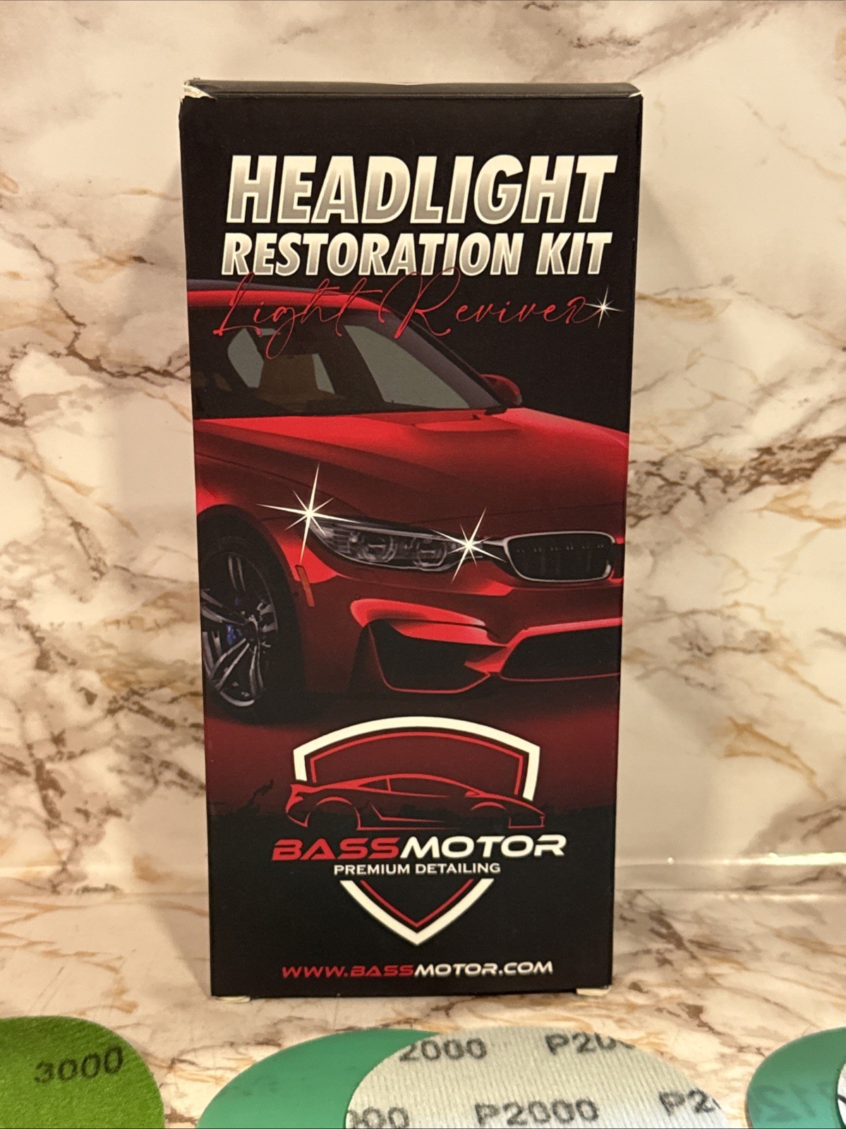 BassMotor Complete Kit for Polishing Dull and Worn Headlights for Car Restora…